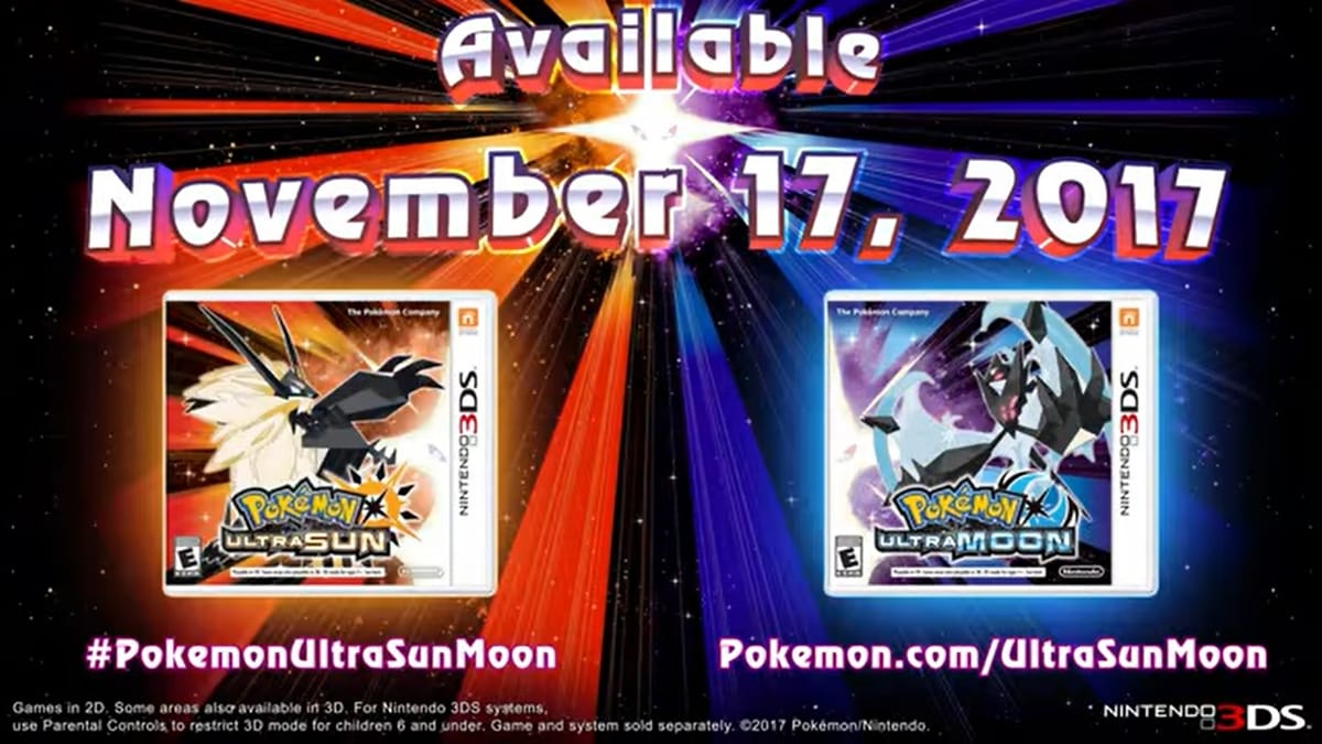 Pokémon Ultra Sun & Ultra Moon Dusk Mane Necrozma & Dawn Wings Necrozma Z-Moves Trailer Streamed