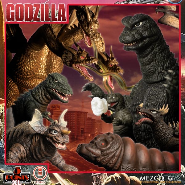 Mezco Announces 5 Points XL Godzilla Boxsets