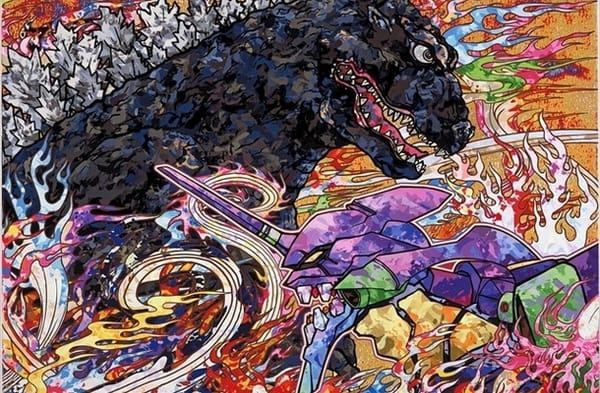 Takashi Murakami Provides Latest Godzilla vs. Evangelion Crossover Art