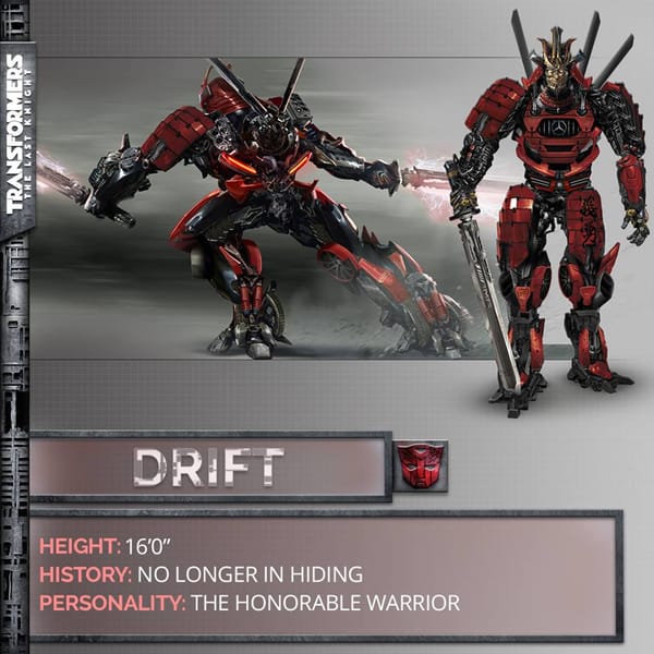 Transformers 5: The Last Knight Drift Redesign Revealed